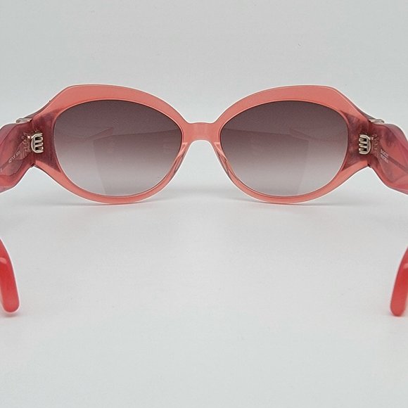 Sama Badgley Mischka Sofia Crystal Pink Gold Frame Grey Gradient Lens Sunglasses main image 8